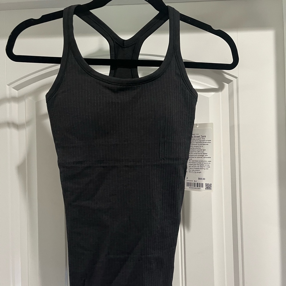 Lululemon Ebb to Street Black Tank Top